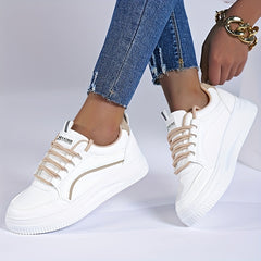 Women's Solid Skate Shoes Lightweight Low Top Sport Shoes