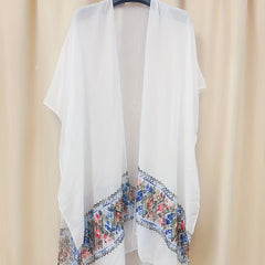 Boho Embroidery Shawl Large Wrap Sunscreen Cover Up Women