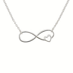Infinity Heart Pendant Necklace for Girls