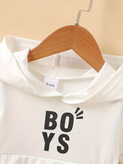 Boys Casual Outfit Hooded T shirt & Shorts Kids Summer Clothes Sets