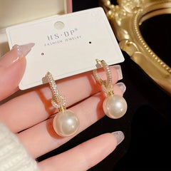 Pearl Zircon Earrings for Women