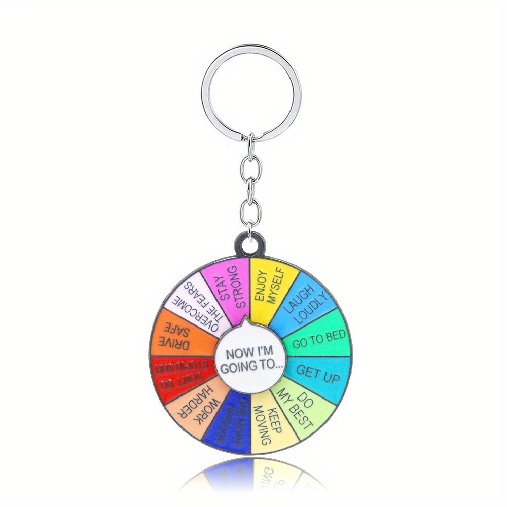 Rotatable Daisy Pendant Key Chain Men Car Keyring Gift