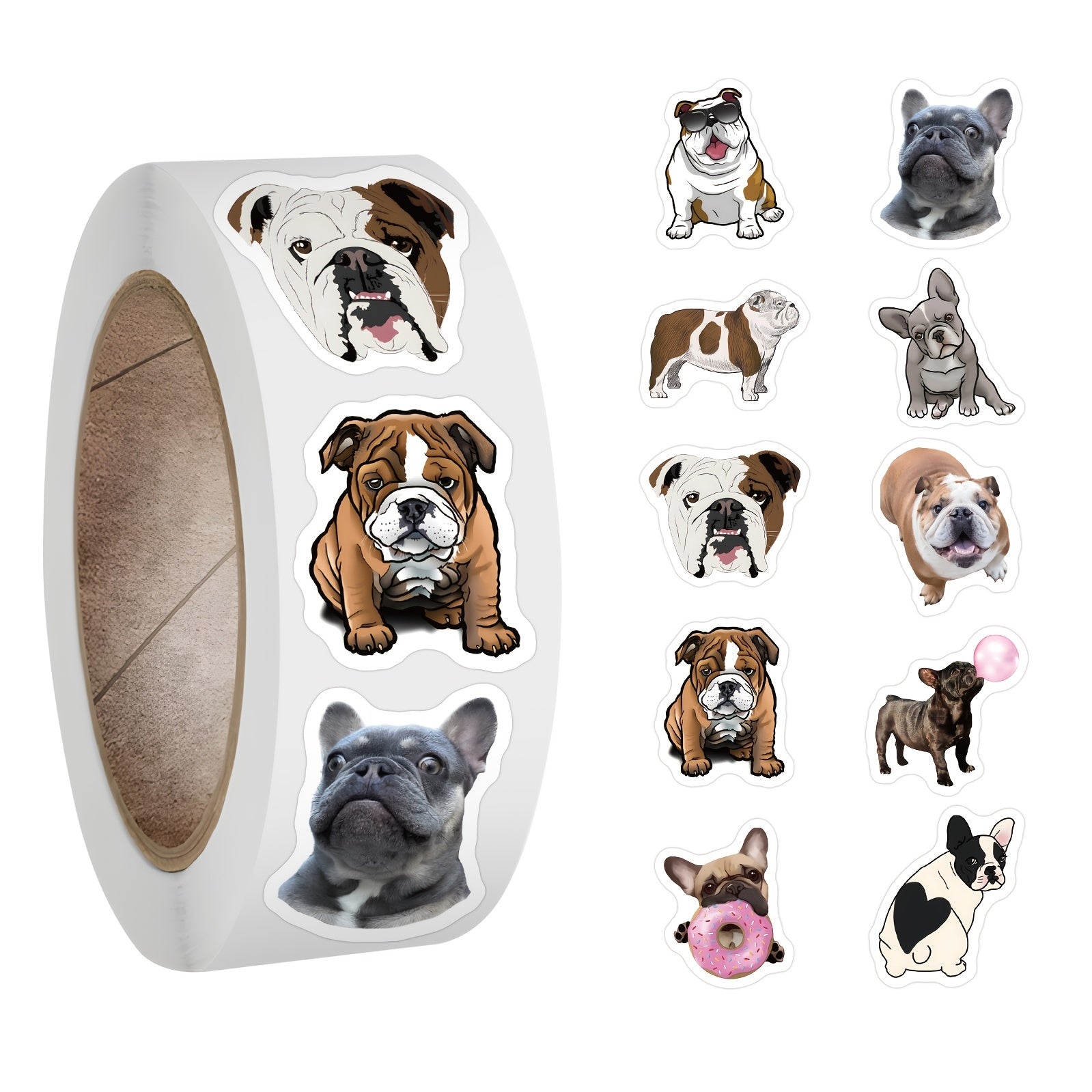 500pcs Bulldog Animal Stickers For Teens Christmas Halloween