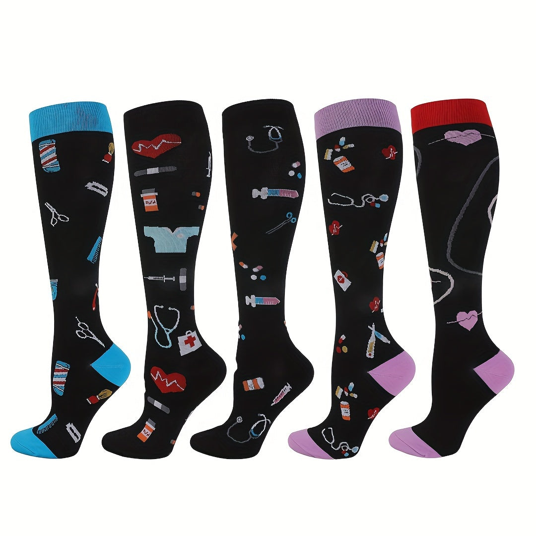 Men's Compression Sport Socks, Moisture Wicking & Breathable