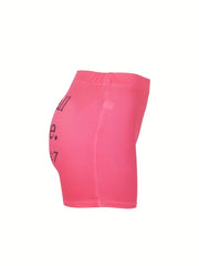Letter Print Skinny Shorts Yoga Casual Summer Shorts
