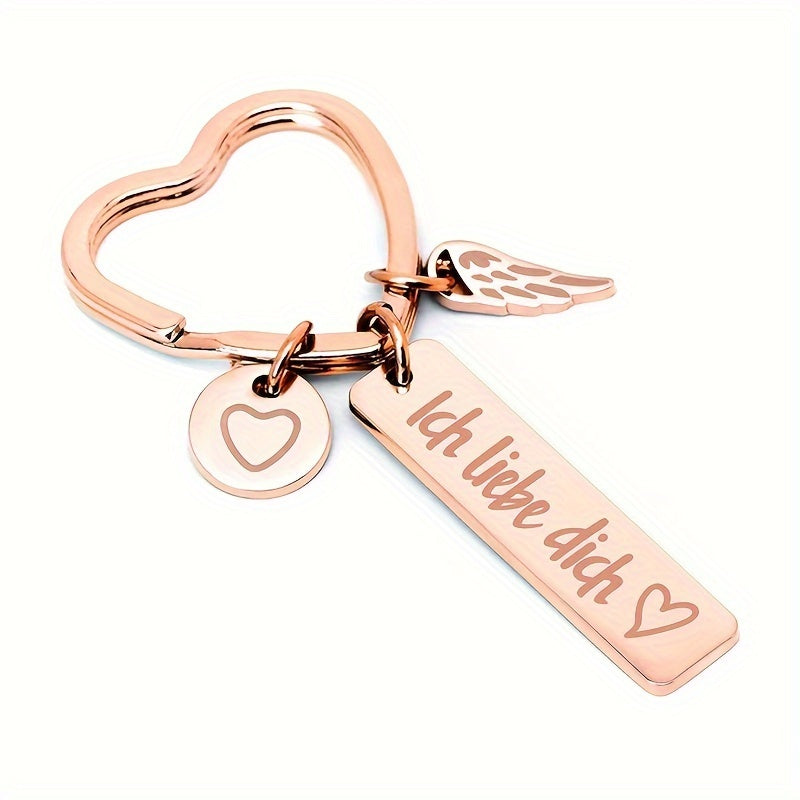 Heart Shape Keychain Pendant for Car Keys Backpacks Wallets
