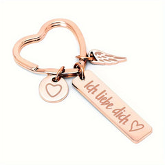 Heart Shape Keychain Pendant for Car Keys Backpacks Wallets