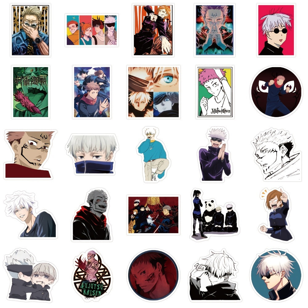 50pcs Anime Vinyl Decorative Sticker for Laptop Skateboard Cup Bottle Notebook