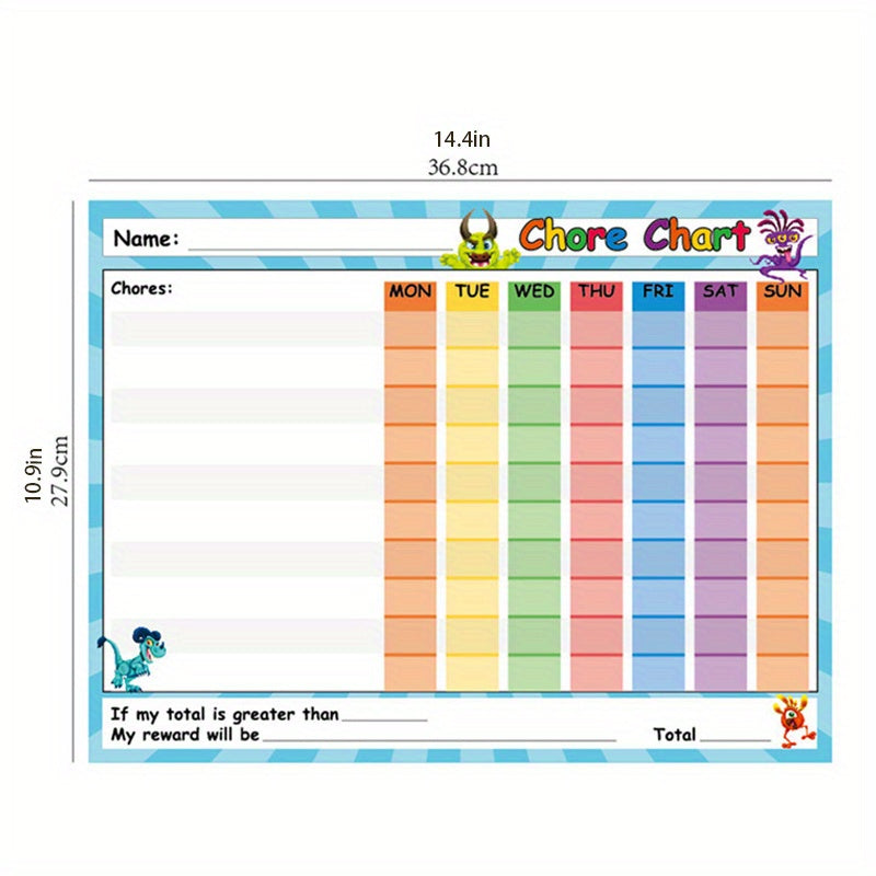 1Pc Self Discipline Schedule Wall Sticker for Students' Rooms