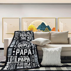Grandpa Gift Blanket For Outdoor Camping Sofa Living Room Decor