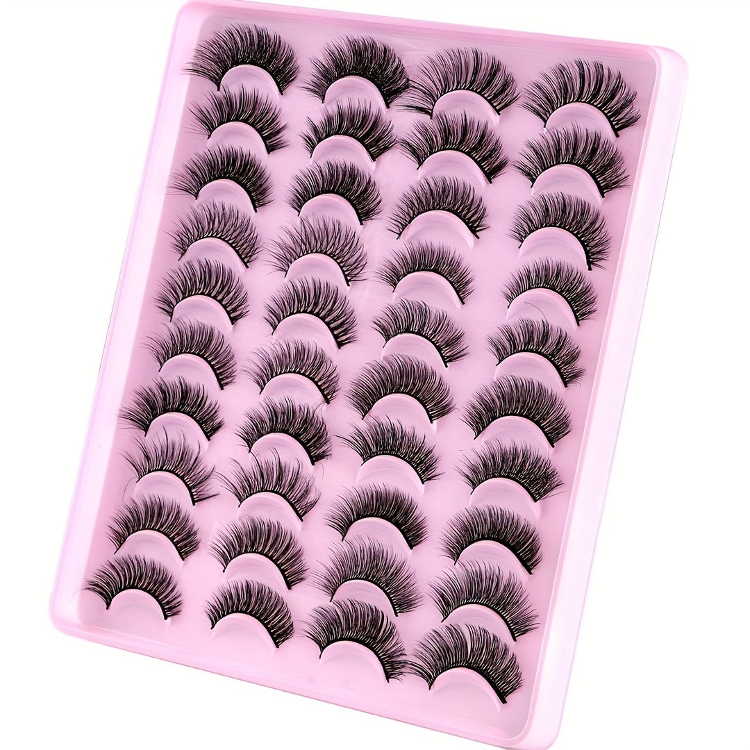 20 Pairs False Eyelashes Natural Fluffy Thick Full Strip Lash Mix Styles