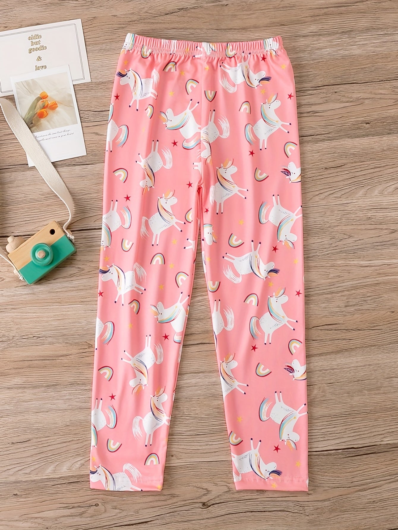 Unicorn Print Skinny Leggings For Girls