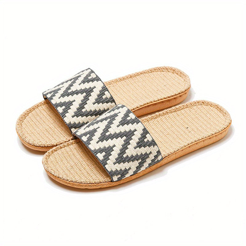 Women's Lightweight Flat Slides Single Band Sweat Absorption Shoes