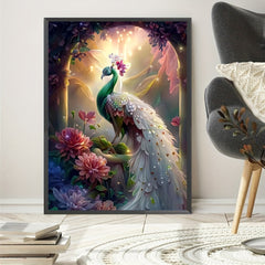 Peacock Pattern Canvas Painting Poster Print for Home Wall Art