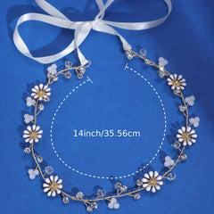 Flower Crystal Head Piece Hair Band Bridal Wedding Hair Accessories