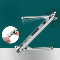 2pcs Nail Clipper Double Heads Large Opening Folding Manicure Set