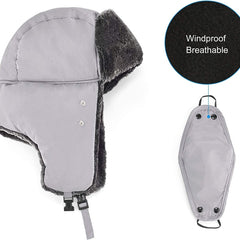 Classic Winter Hat with Ear Block, Chin Strap and Wind Mask