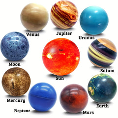 10pcs Solar System Planet Balls Educational Toys Party Game Birthday Gift