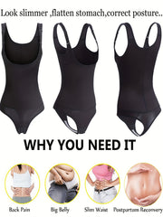 Seamless Shaping Bodysuit Tummy Control Slimmer Thong Body Shaper
