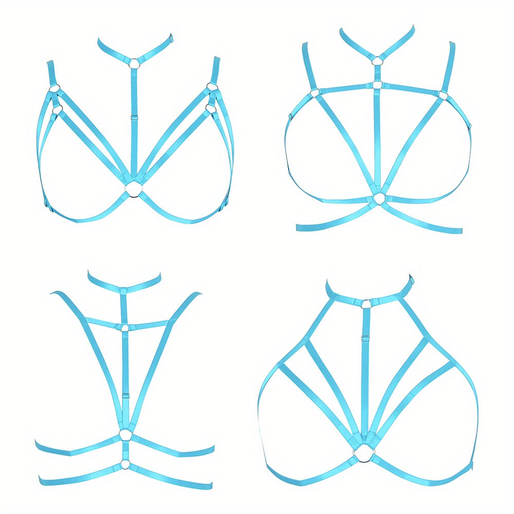 Sexy Hollow Out Halter Cage Chest Harness for Women's Lingerie