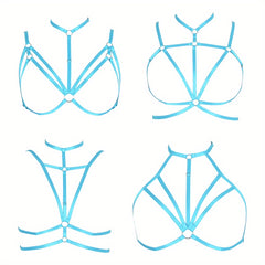 Sexy Hollow Out Halter Cage Chest Harness for Women's Lingerie