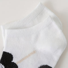 5 Pairs Letter & Floral Print Socks Crew Ankle Women's Stockings