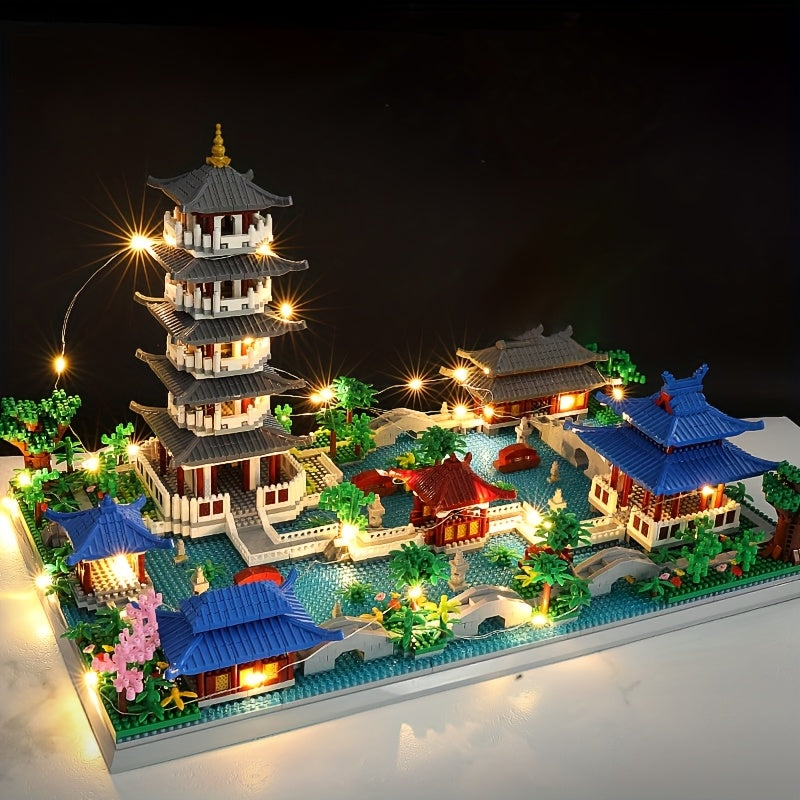 2943pcs Qinli Lake Scenery Building Blocks Model Toy Ideal Gift