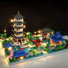 2943pcs Qinli Lake Scenery Building Blocks Model Toy Ideal Gift