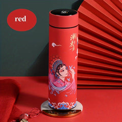 Chinese Style Digital Temp Display Water Bottle Insulated Stainless Steel