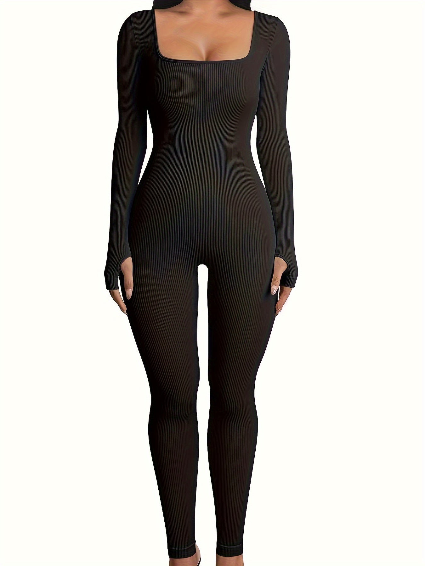 Seamless Yoga Bodysuit Long Sleeve Activewear