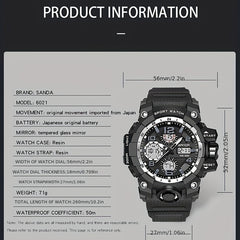 Waterproof Digital LED Outdoor Military Men's Watch