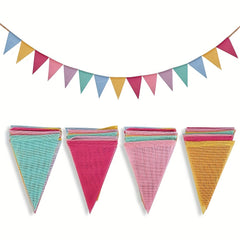 Rainbow Bunting Banner Set 5m 197in Length for Birthday School Wedding Decor