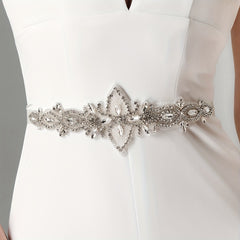Crystal Wedding Belt Rhinestone Bridal Sash for Bride Dress