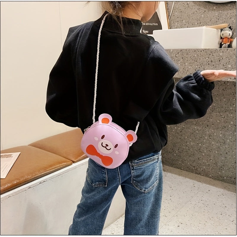 Girls Cartoon Bear Pattern Mini Shoulder Bag