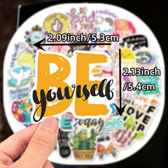 50 Inspirational Quotes Stickers - Motivational Sayings & Positive Affirmations