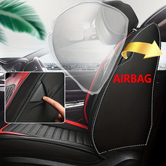 1PC PU Leather Car Front Seat Cover All Seasons Universal For Five Seater Cars