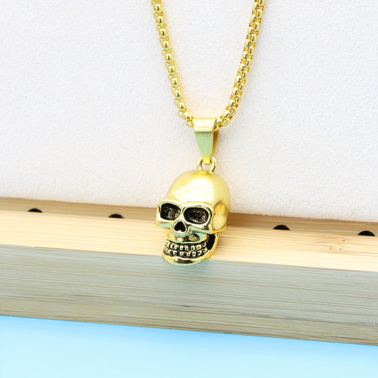 Men's Skull Pendant Punk Style Necklace Accessories