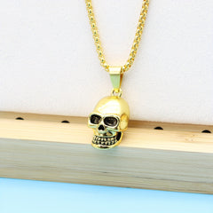 Men's Skull Pendant Punk Style Necklace Accessories
