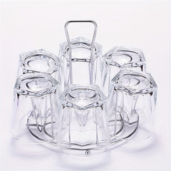 Metal Glass Cup Storage Rack Draining Drying Organizer Stand Bar for Mug Cups