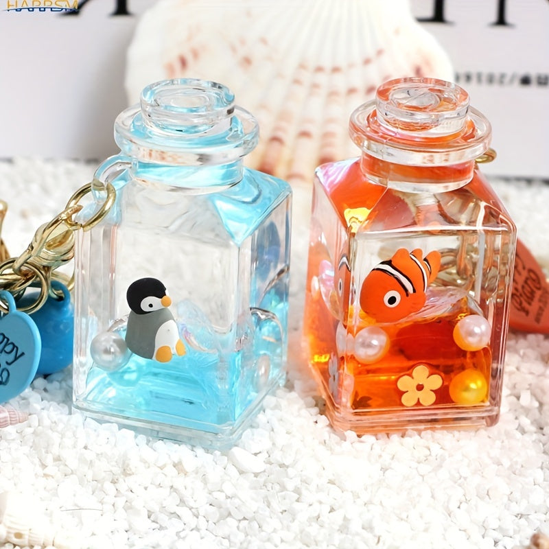Marine Life Quicksand Keychain Gift for Women and Moms