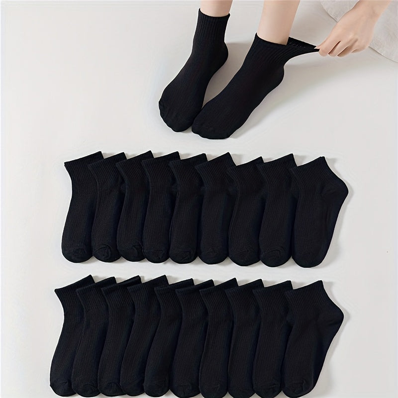 20 Pairs Women's Short Socks Comfy & Breathable All match Stockings