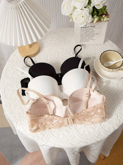 3pcs Lace Push Up Bras Comfy & Breathable Women's Lingerie