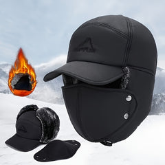 Winter Warm Trapper Hat Fleece Thickened Ear Protection Hat Face Cover