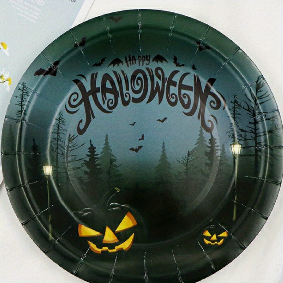 Halloween Party Tableware Pumpkin Paper Plate Disposable 17 78 Cm