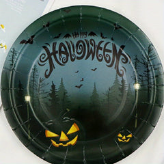 Halloween Party Tableware Pumpkin Paper Plate Disposable 17 78 Cm