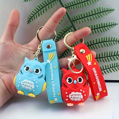 Owl Keychain Pendant for Car Keys Backpacks Wallets