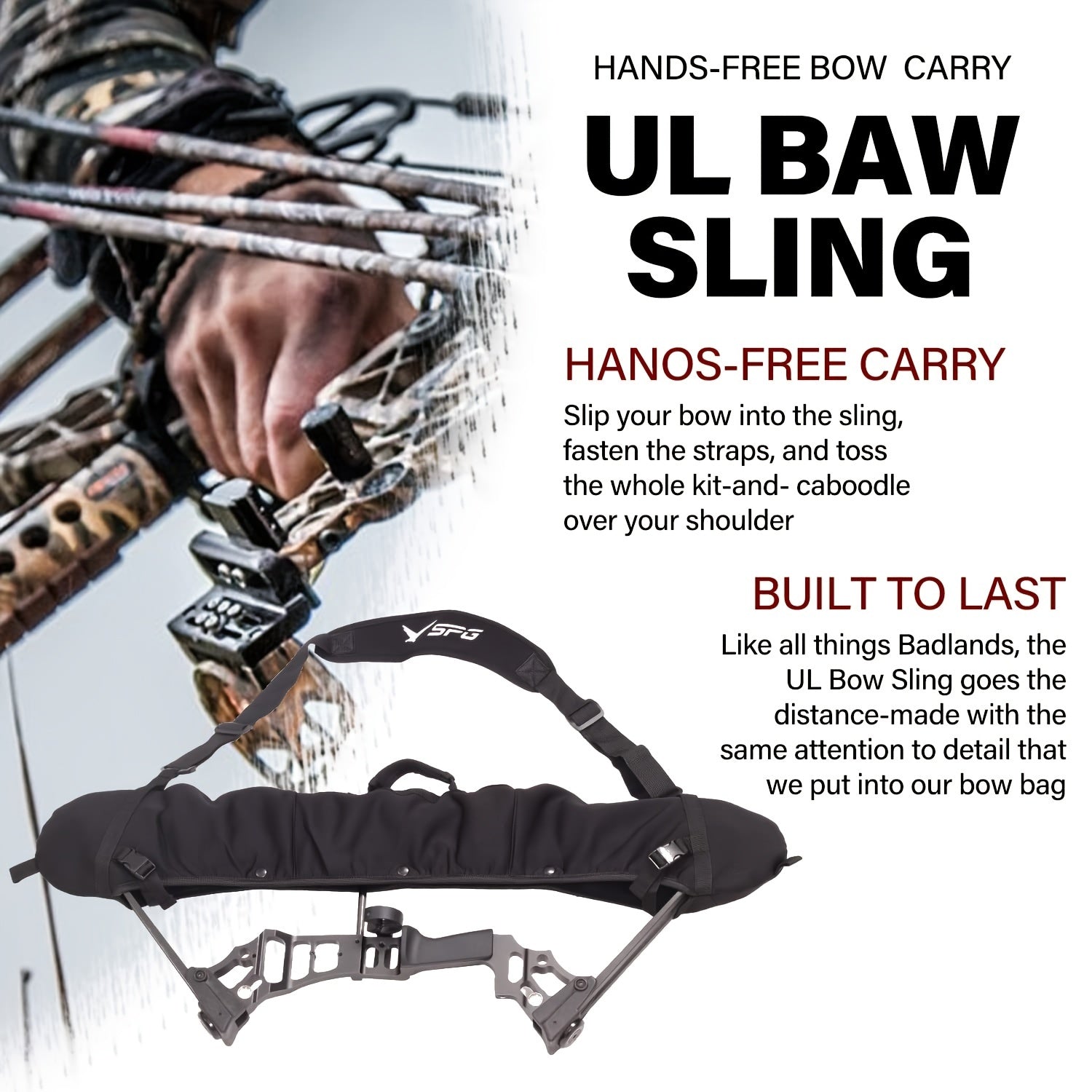 Archery Compound Bow Sling String Shoulder Strap Holder