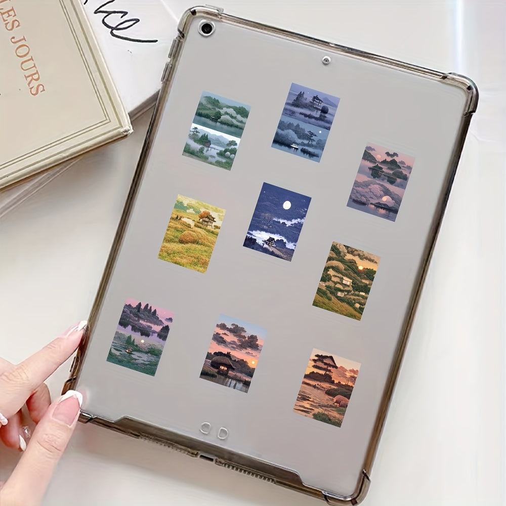 64pcs Orientalism Series PVC Sticker Bags