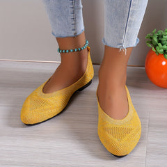 Women's Breathable Slip On Walking Shoes Lightweight Flat Shoes