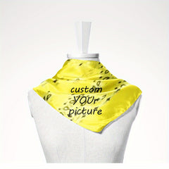 Customizable Square Scarf Personalize with Your Photo Logo Soft Polyester Fiber